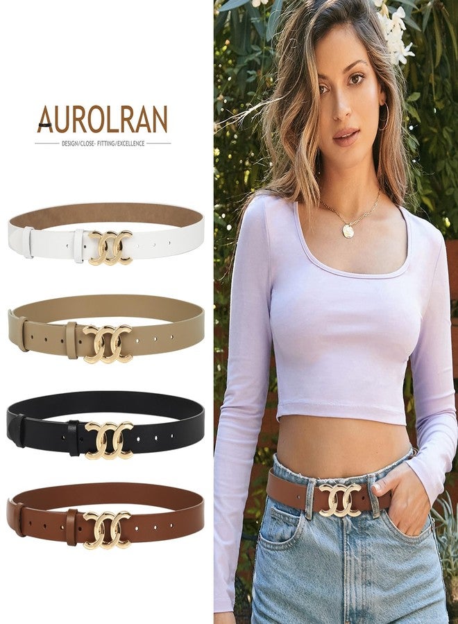 Aurolran حزام جلدي نسائي من أورولران مزود بإبزيم - مثالي للفساتين والجينز والمعاطف - Image 5